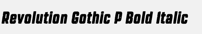 Revolution Gothic P Bold Italic