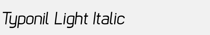 Typonil Light Italic