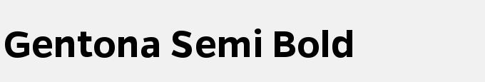 Gentona Semi Bold