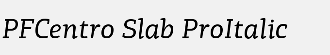 PFCentro Slab Pro-Italic