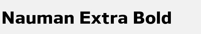 Nauman Extra Bold