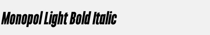 Monopol Light Bold Italic