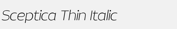 Sceptica Thin Italic
