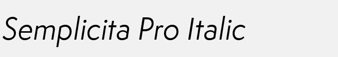 Semplicita Pro Italic