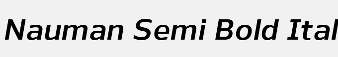 Nauman Semi Bold Italic