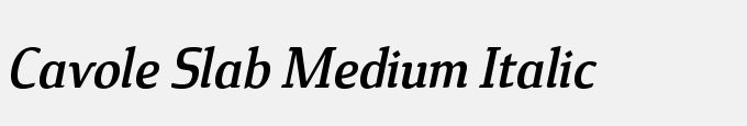 Cavole Slab Medium Italic