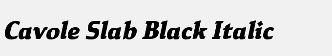 Cavole Slab Black Italic