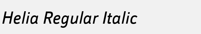 Helia Regular Italic