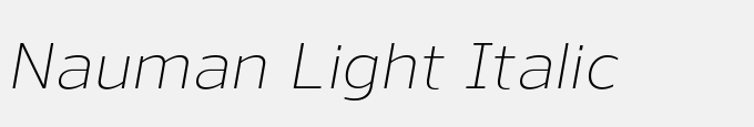 Nauman Light Italic