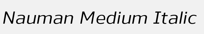Nauman Medium Italic