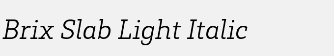 Brix Slab Light Italic