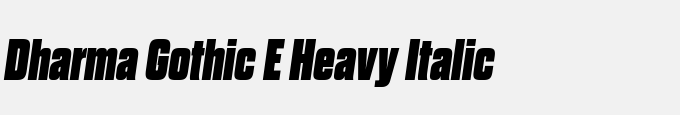 Dharma Gothic E Heavy Italic