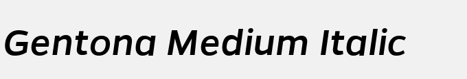 Gentona Medium Italic