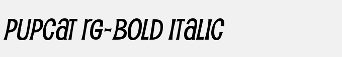 Pupcat Rg-Bold Italic