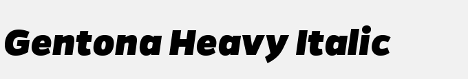Gentona Heavy Italic