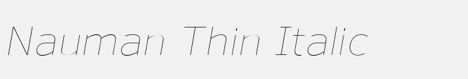 Nauman Thin Italic
