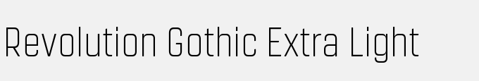 Revolution Gothic Extra Light