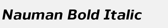 Nauman Bold Italic