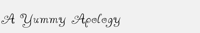 A Yummy Apology