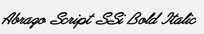 Abrazo Script SSi Bold Italic