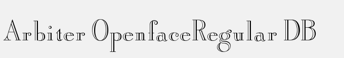 Arbiter Openface-Regular DB