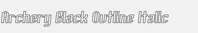 Archery Black Outline Italic