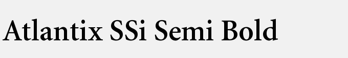 Atlantix SSi Semi Bold