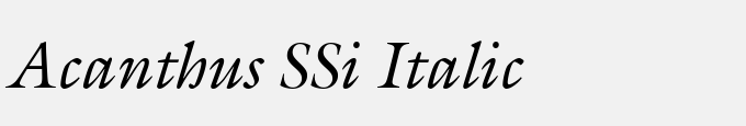 Acanthus SSi Italic