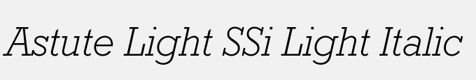 Astute Light SSi Light Italic