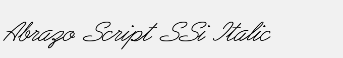 Abrazo Script SSi Italic