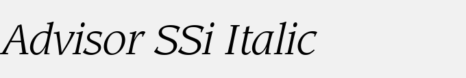 Advisor SSi Italic
