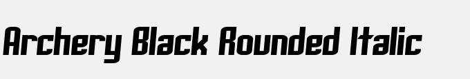 Archery Black Rounded Italic