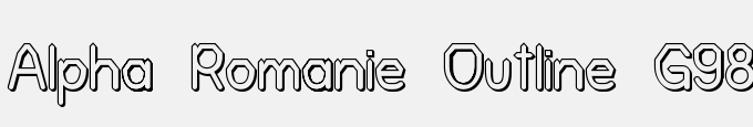 Alpha Romanie Outline G98