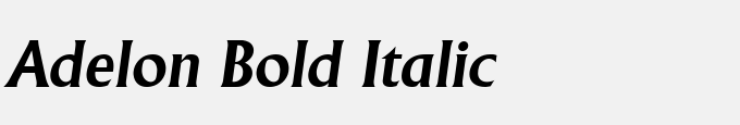 Adelon Bold Italic