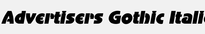 Advertisers Gothic Italic
