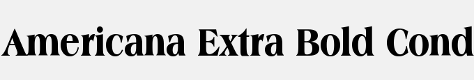 Americana Extra Bold Condensed BT