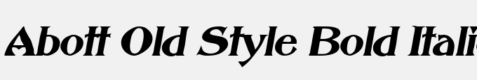 Abott Old Style Bold Italic