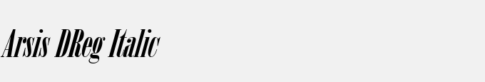 Arsis DReg Italic