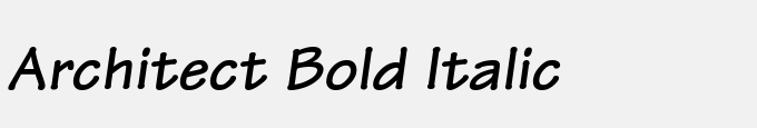 Architect Bold Italic