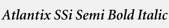 Atlantix SSi Semi Bold Italic