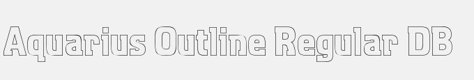 Aquarius Outline-Regular DB