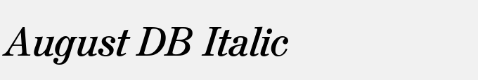 August DB Italic