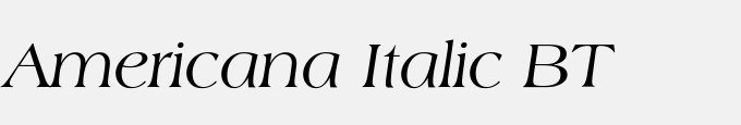 Americana Italic BT