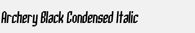 Archery Black Condensed Italic