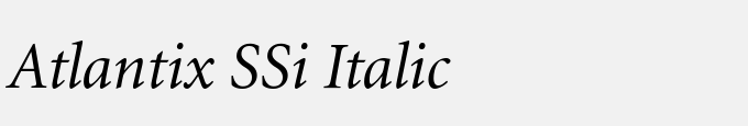 Atlantix SSi Italic