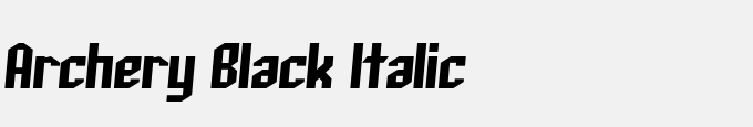 Archery Black Italic
