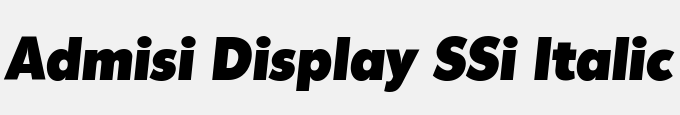 Admisi Display SSi Italic