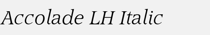 Accolade LH Italic