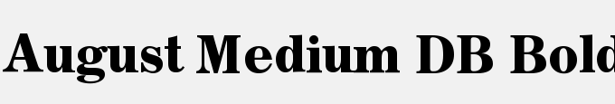 August Medium DB Bold