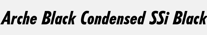 Arche Black Condensed SSi Black Condensed Italic